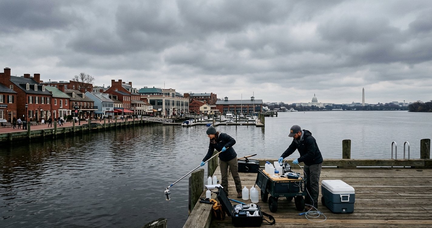 Alexandria Virginia Old Town waterfront on the Potomac River